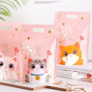 15 PCS CUTE CAT TREAT BAGS PARTY FAVOR GOODIES BAG